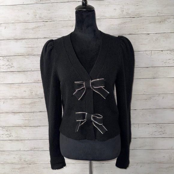 Express Rhinestone Bow Cardigan - Picture 5 of 9